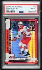 2017 O-Pee-Chee Platinum Marquee Rookies Red Prism /199 Martin Necas PSA 10 15sc