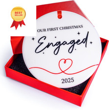 Our First Christmas Engaged Ornament 3 Inch,