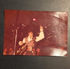 Elvis Presley Performing On Stage with Guitar Rock & Pop Music Photo