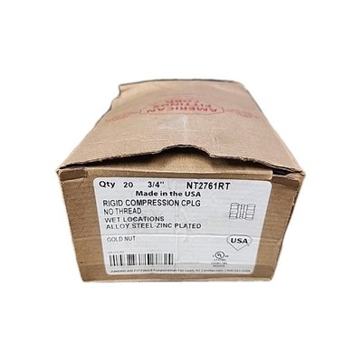 QTY 20 3/4'' American Fittings Rigid Compression CPL NT2761RT ''WET Locations''