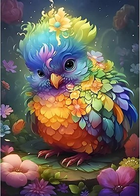 Buntes Vogel Diamond Painting Set für Kinder & Erwachsene - 5D Fantasie Kunst
