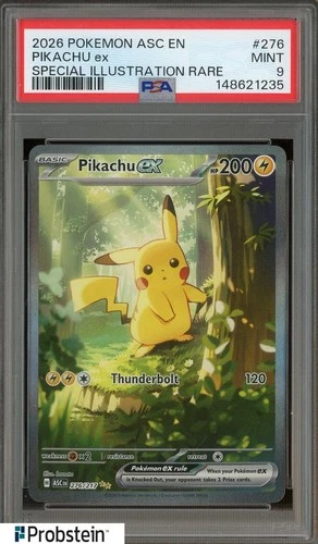2026 Pokemon ASC EN Special Illustration Rare #276 Pikachu Ex PSA 9 MINT