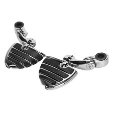 Universal Foot Pegs 360 Adjustable Aluminum Rubber Motorcycle Footrest Pedals