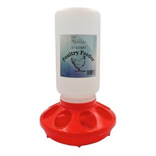 Chick Feeder 1-Quart Capacity for All Small Poultry  Durable Feeding Contain...