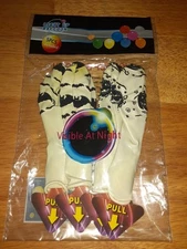 RoHs Spooky Light Up LED White Balloons 4-Pack W/Bats & Ghosts New Opened Pack