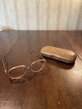 Vintage Austria Clear Tone Round Dahmer Eyeglasses 55-13 Oversized RX Frames