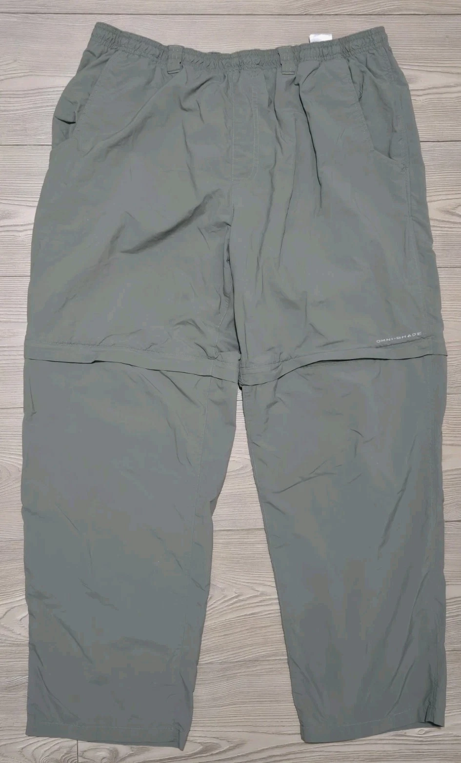 Columbia Pants Mens XL Green Backcast Convertible Outdoor Hiking PFG 30" Inseam