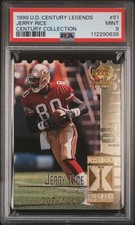1999 UD CENTURY LEGENDS CENTURY COLLECTION #51 JERRY RICE 7/100 PSA 9