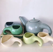 SASHA STUDIOS  Dinosaur Gourd Ceramic Tea Set