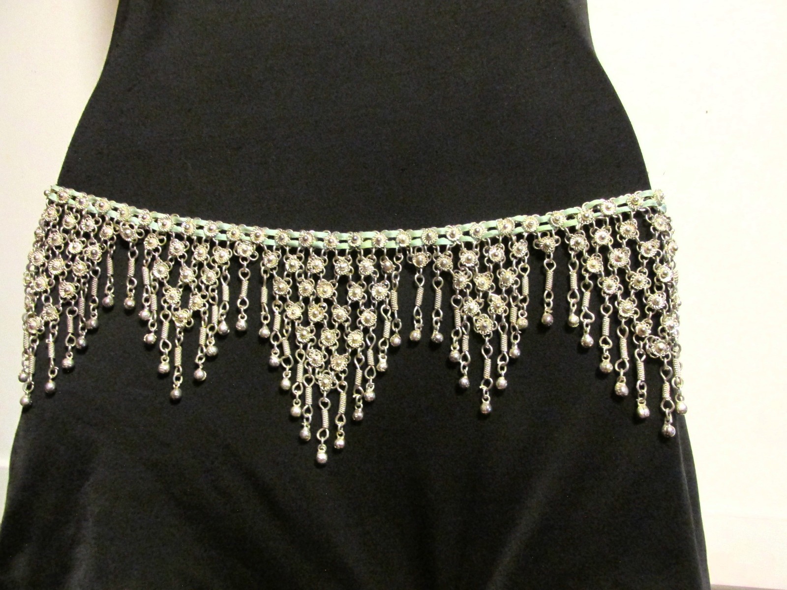 Belly Dance 2 Silver Tone Triangular Dangle Bells… - image 7