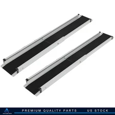 2.5-4ft Aluminum Multi-Folding Wheelchair Ramp Scooter Mobility Portable Ramp