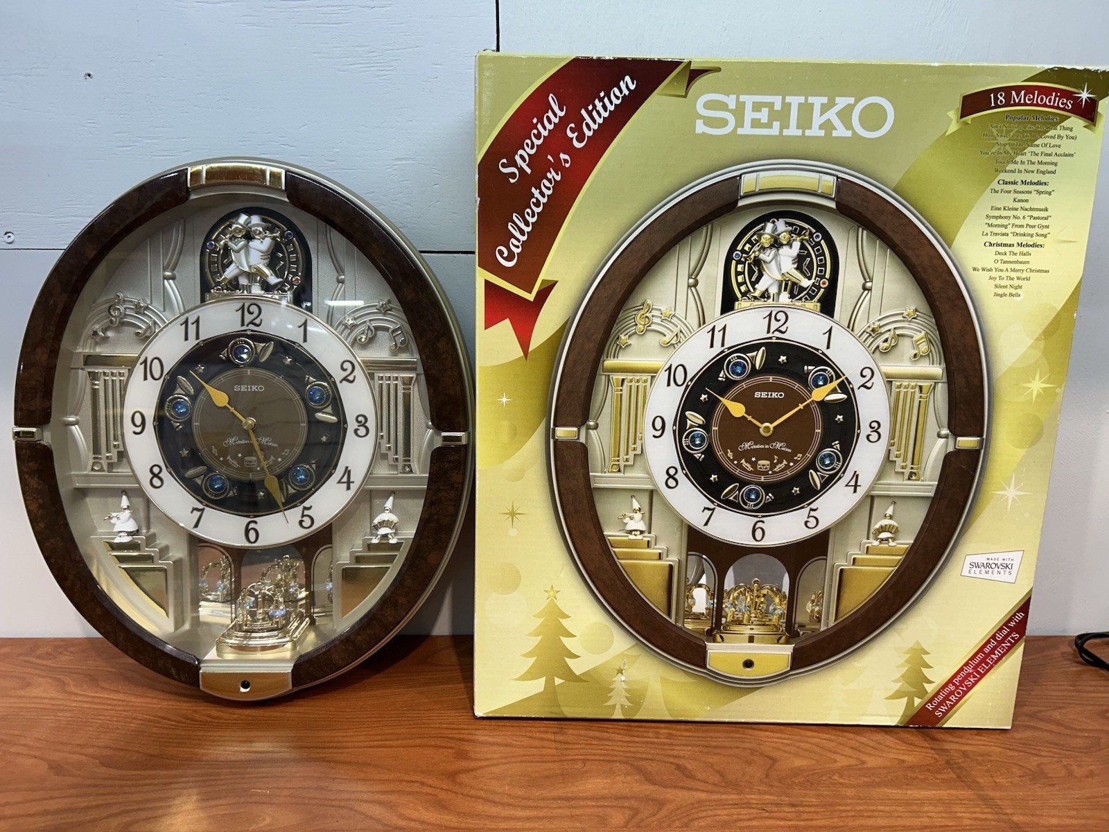 Seiko Special Collectors Golden Trumpets Melodies In Motion Wall Clock JD