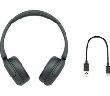 Sony WH-CH520 Wireless Headphones Bluetooth On-Ear Headset with Microphone Black