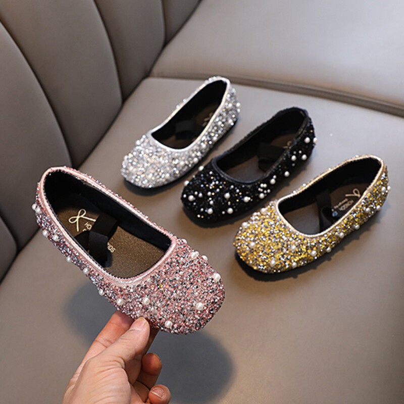 Girls Princess Shoes Kids Glitter Luxury Party Shoes Toddlers