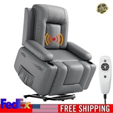 Adjustable Electric Power Lift Chair Recliner Chair Sofa Massage Heat Extra Wide