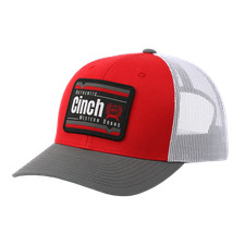 Cinch Mens Red Authentic Patch Trucker Cap MC...