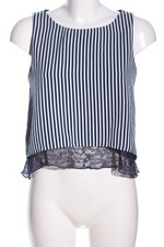 ZARA BASIC Top corto Donna Top Taglia IT 38 bianco-nero stile professionale