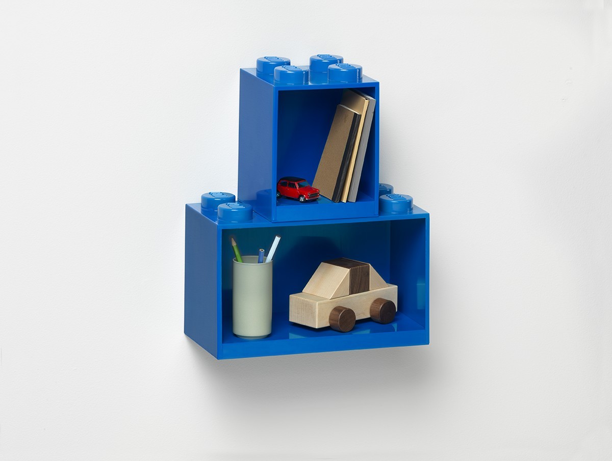 Room Copenhagen R.C. LEGO Brick Shelf 4+8 Set blue 41171731