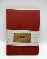 Journal Travel Notebook 7" Leather Soft Cover 224 Lined Pages Graphic Image Clay