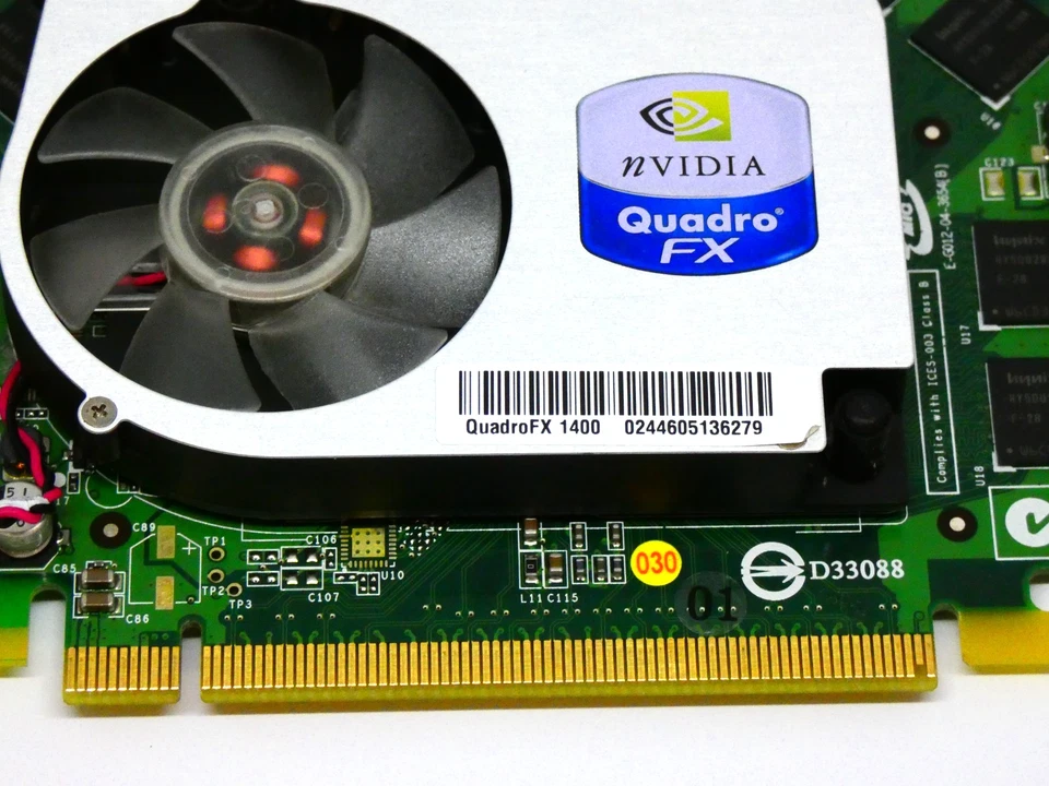 NVIDIA Quadro FX 1400 128MB VGA Card S26361-D1653-V140 GS1 -PCI-e Slot - Image 2 of 3