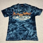 Vtg Harley Davidson T Shirt Mens Medium Tie Dye Bike Week 2003 Daytona Blue