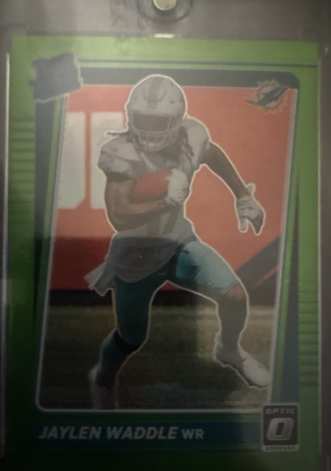 2021  Donruss Optic - Rated Rookie Jaylen Waddle #208 Lime Green Prizm /35 (RC)