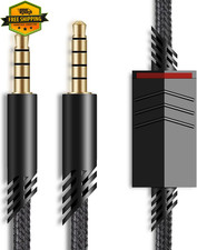 Gaming Headset Inline Mute Cable 3.5mm Aux Replacement
