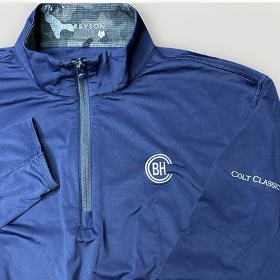 Greyson Tate Quarter Zip Mens Large Navy Blue Birmingham CC Golf Colt Classic