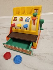Vintage 1974 Fisher Price 926 Cash Register w/2 Coins - All Buttons  Bell Work
