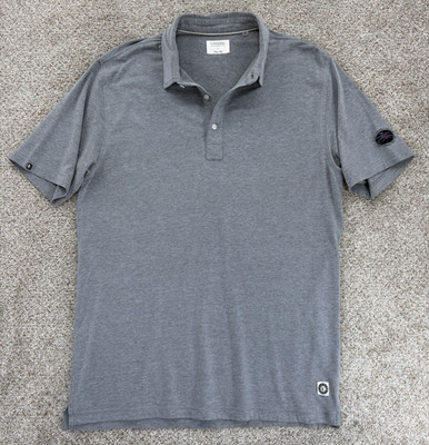 Linksoul AT&T Pebble Beach Golf Polo Mens L Gray Luxury Performance Cotton Blend