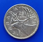 1938 Canada 25 Cents 0.800 Silver Coin Excellent Condition - FREE Shipping #1