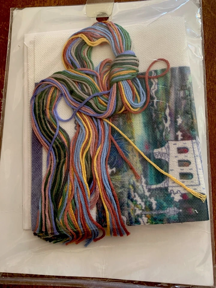 2000 Dimensions Cobblestone Bridge Gallery Crewel Kit 6222 Foto 3 de 3