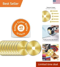 Titanium Coated 10 Packs 45mm Rotary Cutter Blades 45mm Quilting supplies Rot...