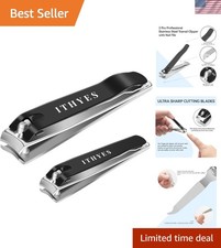 Luxury Stainless Steel Nail Clippers Set for Thick Nails - Ergonomic Design