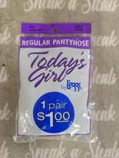 Today's Girl By L'eggs Sheer Toe Regular Pantyhose B Nude USA Made 