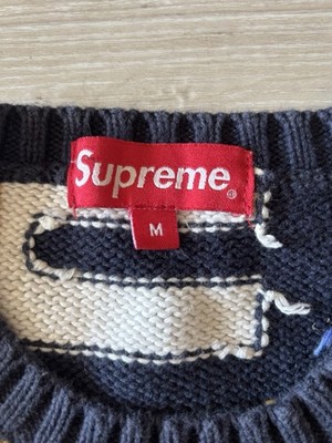 Supreme Big Letters MultiColored Sweater FW18 Mens Size Medium | eBay