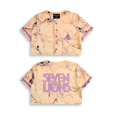 SEVEN LIONS - MARBLE & MYST CROP JERSEY EDM Rave Baseball Jersey