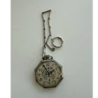 Elgin Silver Pocket Watch Arabic Numerals Analog Seconds Hand Antique Vintage