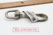 Hardware Essentials # 321434 Nickle 3" Swivel Loop End Bolt Snap Hook Pad of 5