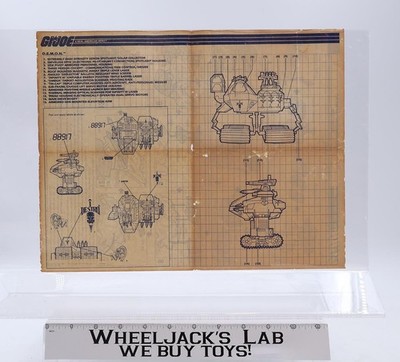 D.E.M.O.N. 1988 ORIGINAL Instructions Blueprints G.I. Joe Hasbro