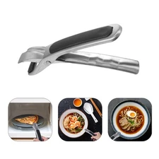 3pcs Heat Resistant Hot Plate Gripper Stainless Steel Anti Scald Bowl Clamp