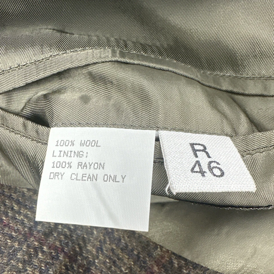 Blazer Abrigo Deportivo De Colección Robert Stock Lana Tweed Hombres 46R Multicolor A Cuadros Chaqueta Foto 4 de 4