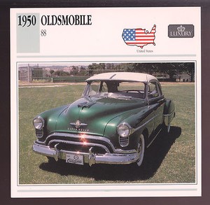 1950 Oldsmobile 88 Eighty-Eight Coupe Car Photo Spec Sheet Stat Info ATLAS CARD