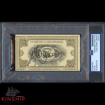 Daniel Radcliffe Address Daniel Radcliffe signed Platform 9 3/4 Ticket PSA DNA Slabbed Harry ...