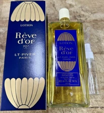 REVE D'or  “ Dream Of Gold” Lotion By L T Piver Paris 423ml /free travel spray