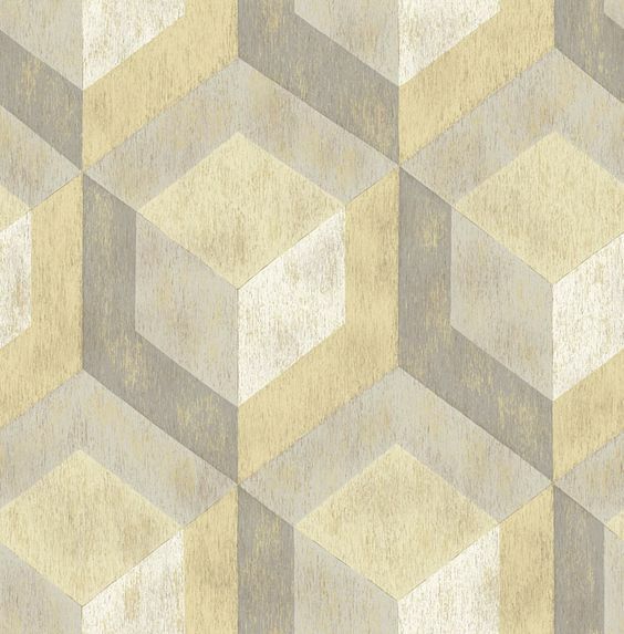 Rasch Textil Tapete Vlies Reclaimed 022309 Grau Beige Gelb Stylisch Grafisch-image