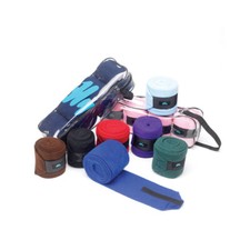 HY POLO FLEECE DRESSAGE SCHOOLING BANDAGES HORSE LEG PROTECTION WRAPS SET OF 4