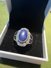 925 ring 8 1/2 with stone lapis  lazuli