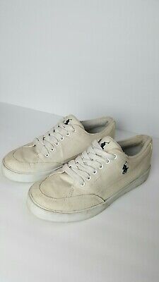 polo white canvas sneakers