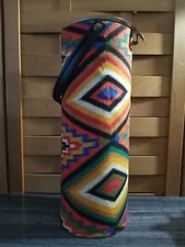 Vtg Knitting Needle Caddy Tote Storage Yarn Canister Craft Sewing